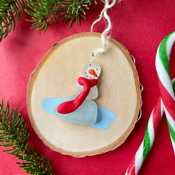 Seaglass Christmas Ornament - Handmade in Cape Breton, Nova Scotia