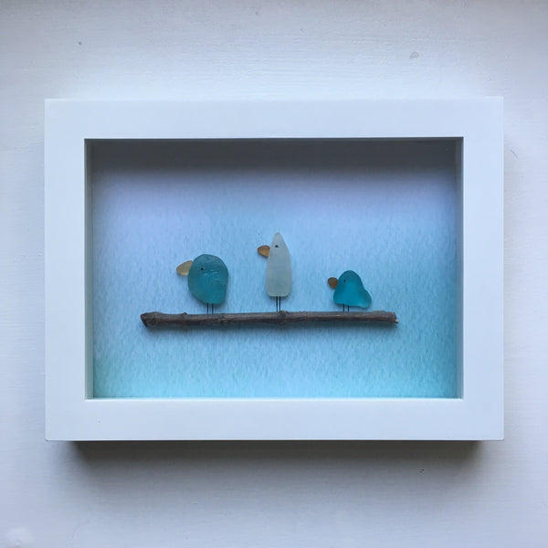 Framed Seaglass Art
