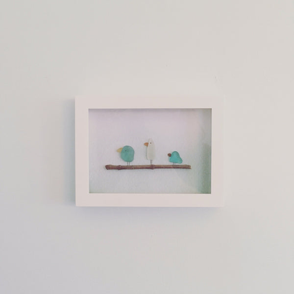 Framed Seaglass Art