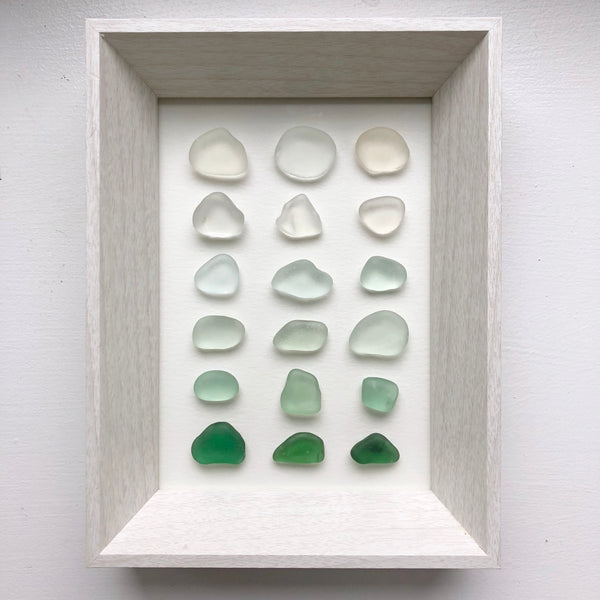 5x7 Pastel Seaglass Ombré Gradient Framed Art