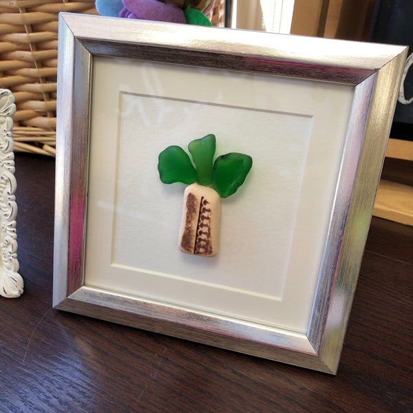 Pineapples & Palms Seaglass Art