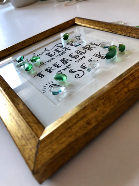 Dive Deep For The Treasure That You Seek - 5x5 Seaglass Framed Art