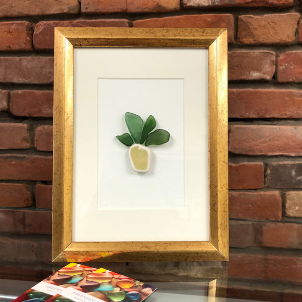 Pineapples & Palms Seaglass Art