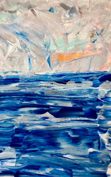 Calm After The Storm - 5x5 Acrylic Painting