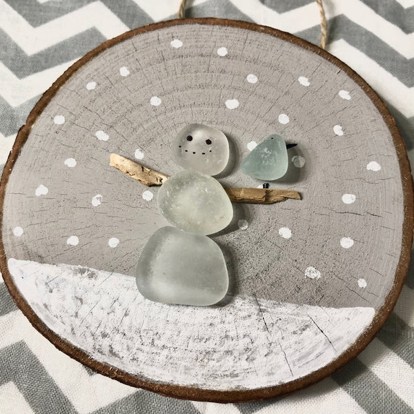 Holiday Sea Glass & Shell Ornaments