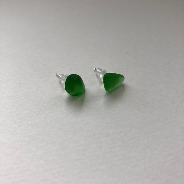 Tiny Seaglass Stud Earrings