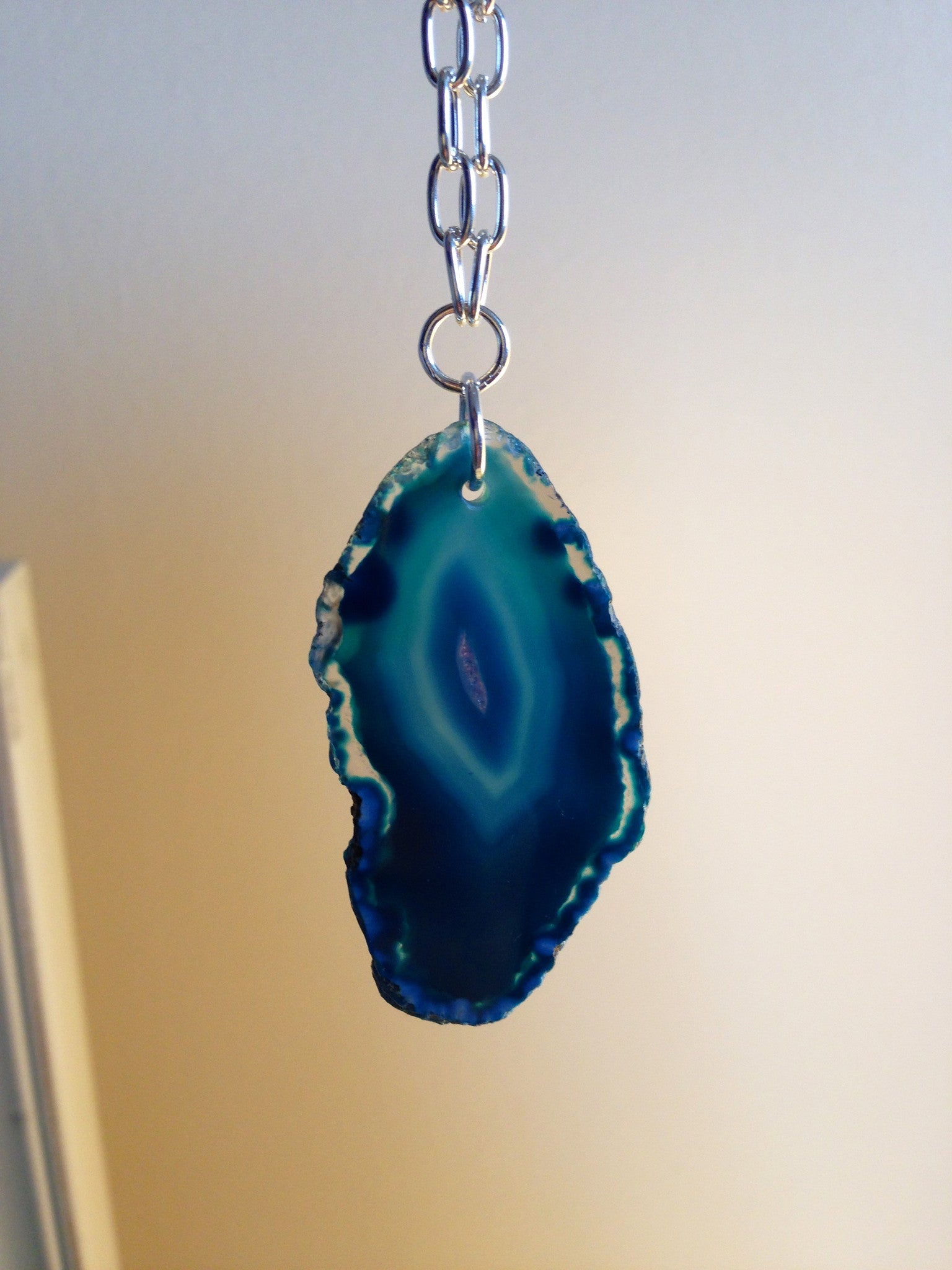 Out On The Sea - Agate Slice Necklace