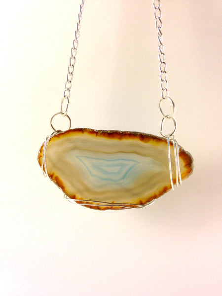 The Ocean - Agate Slice Necklace