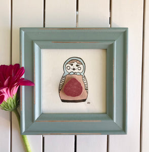 Babushka Grandmother - Seaglass Art