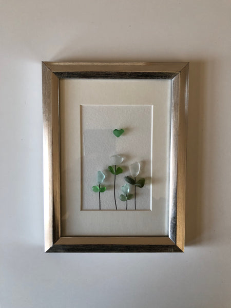 Spring Tulips - 5x7 Floral Seaglass Art