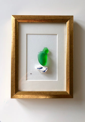 Abstract Cactus - 5x7 Seaglass Art
