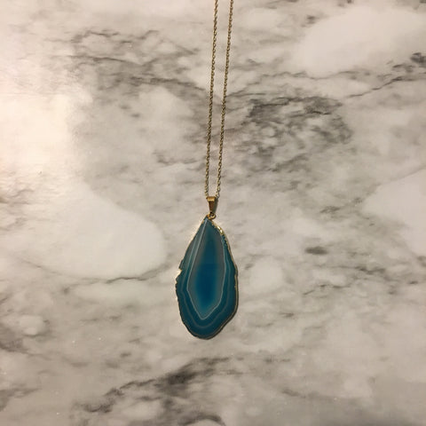 Blue Agate Necklace