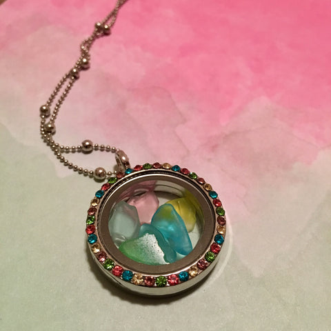 Seaglass Locket Necklace