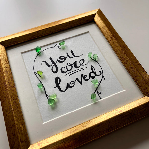 5x5 Gold Frame - You Are Loved - Custom order for Tammy